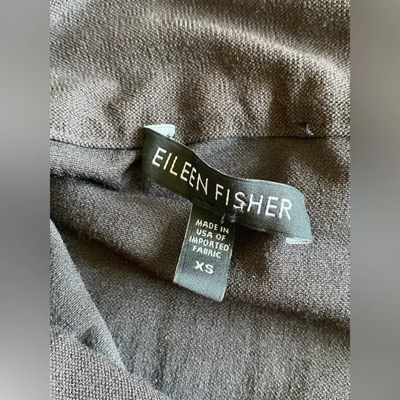 EILEEN FISHER‎ DARK GREY WASHABLE CREPE MINI SKIRT SIZE XS - Picture 5 of 10